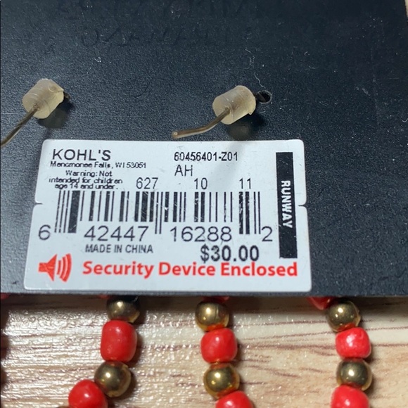 Simply Vera Vera Wang Orange Gold Dangle Earrings - Picture 3 of 4